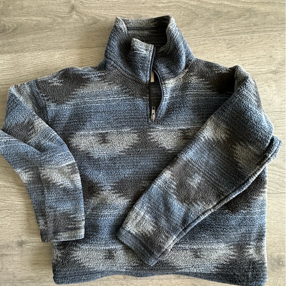 BLUE TRIBAL 1/4 zip fleece sweater size XS